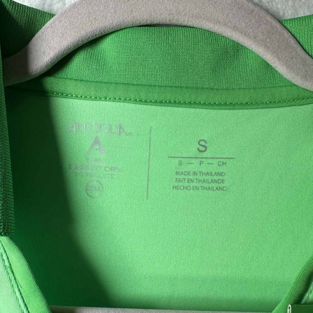 NWT Antigua Golf Polo Shirt Small Green Sleeveless PRF-72 Country Club Preppy - Picture 4 of 10
